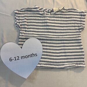 GAP - Striped Kids short sleeve Shirt - Blue and White